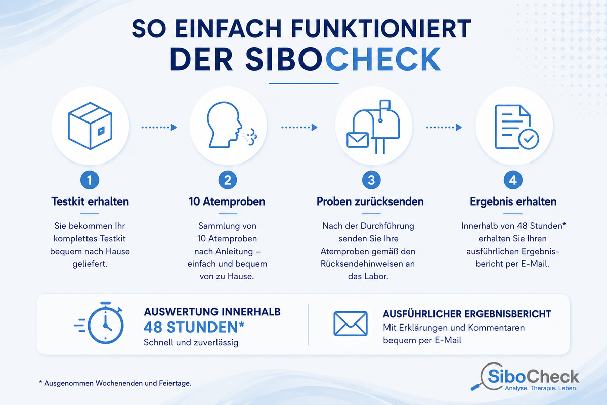 Sibocheck Atemgastest - 10 Proben - Methan + Wasserstoff